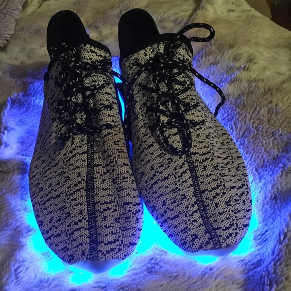 Other - Men's Black & White Light Up Sneakers